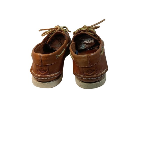 Sperry Men's Top Sider Boat Shoes Preowned Great Condition Tan Leather 10M - Picture 2 of 11